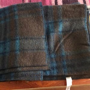 Queen custom wool blend plaid throw